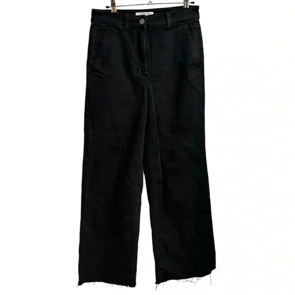 Everlane Black Wide Leg Cropped Jeans Size 4 - Picture 1 of 4